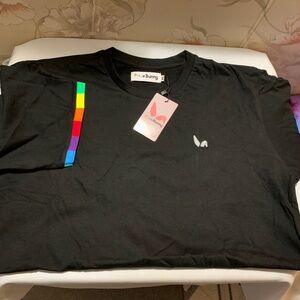 Pride Bunny Black Short Sleeve T Shirt - Size XL - NWT